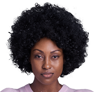 Woman with an afro